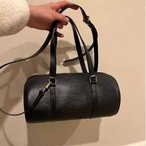 Louis Vuitton Black Epi Leather Soufflot Bag